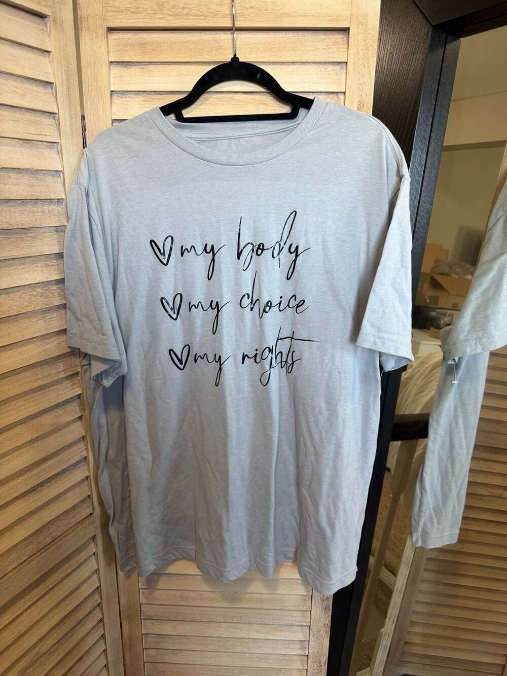 NWOT My Body My Choice My Rights Feminist Empowerment Graphic T-Shirt 2XL